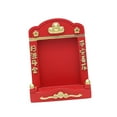 thumbnail image 4 of simhoa Mini Niche Bouddhiste Mini Sanctuaire Feng Shui Décor Support d'Affichage, Décoration de Bureau Rouge, 4 of 8