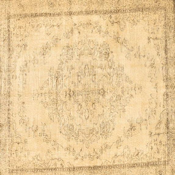 Ahgly Company Indoor Square Persian Brown Traditional Area Rugs, 4' Square