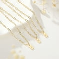 thumbnail image 2 of IEFSHINY Gold Initial Necklaces for Women 14K Gold Plated Paperclip Chain Dainty Letter Necklace Personalized Gifts, 2 of 7