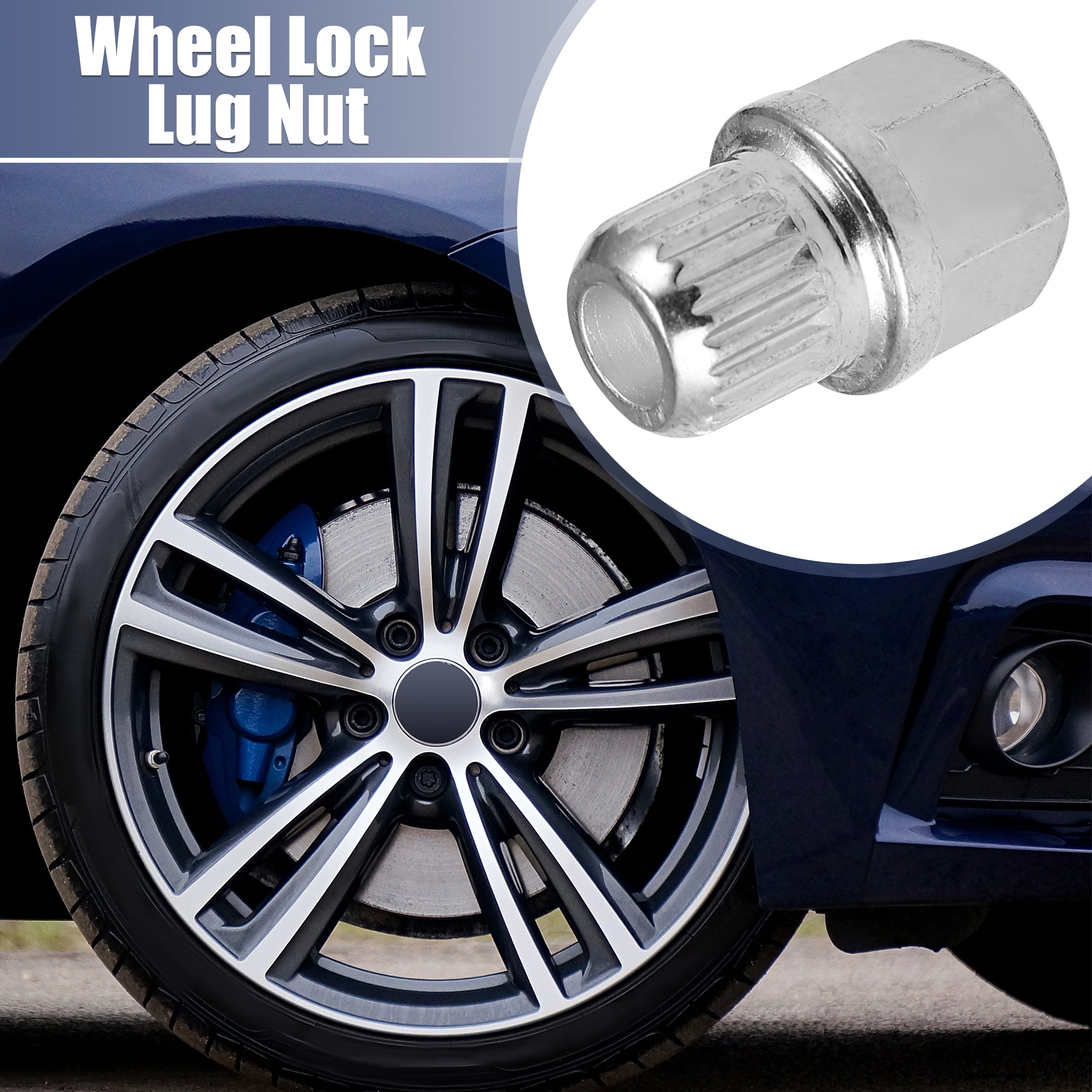 Unique Bargains Hollow Wheel Lock Lug Nut Anti-Theft Key for BMW 38/22PT