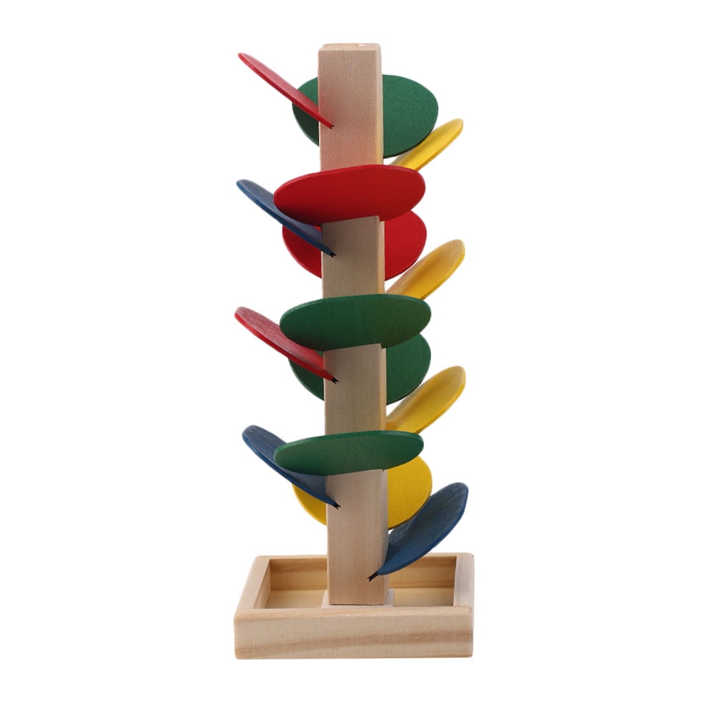 Bobury Unique Wood Tree Leaves Blocks Marble Ball Run Track Game Toy Children Educational Toys Bobury Unique Wood Tree Leaves Blocks Marble Ball Run Track Game Toy Children Educational Toys