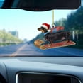 thumbnail image 2 of Dachshund Dog Christmas Tree Ornament Hanging Signs Car Interior Accessories Xmas Decoration Car Hanging Pendant for Festival A, 2 of 8