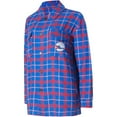 thumbnail image 2 of Women's College Concepts Royal/Red Philadelphia 76ers Boyfriend Button-Up Nightshirt, 2 of 3