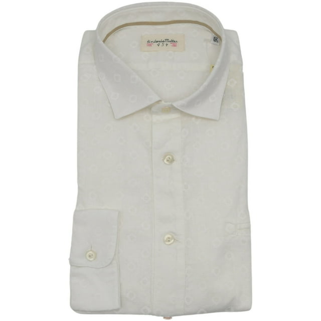 Tintoria Mattei 954 Chemise Habillée Régulière pour Homme Blanc/diamant - 40-15,75 (m)
