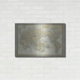 thumbnail image 3 of Luxe Metal Art 'The World Map Neutral' by Wild Apple Portfolio, Metal Wall Art, 36"x24", 3 of 9