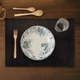 thumbnail image 5 of BambooMN Bamboo Slats Placemat with Fabric Border - Solid Color Print - 18" x 13" - Black, 8 pcs, 5 of 5
