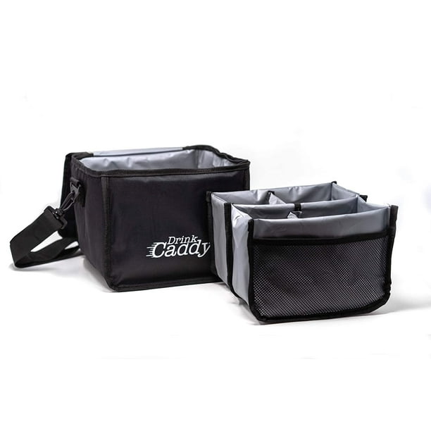 Download Insulated Portable Drink Carrier Reusable Coffee Cup Holder With Shoulder Straps Perfect For Food Delivery And Takeout Easily Secures 4 Hot Or Cold Beverages With Fold Over Closure Walmart Com Walmart Com