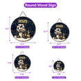 thumbnail image 5 of Happy New Year Poodle Welcome 2025 Balloon Firework Party Round Wood Sign Poodles Dog Lover Gifts Idea Hanging Wall Home Decor - 01014, 5 of 5