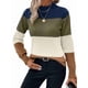 thumbnail image 2 of Suéteres de Bloque de Color para Mujer, Blusas de Larga con Cuello Alto, Suéter de Punto Holgado. Albaricoque L, 2 of 7