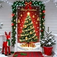 thumbnail image 4 of Cinvoph Christmas Door Cover Xmas Tree Hanging Banner, Party Supplies & Holiday Decor for Home, Office, Indoor Outdoor Durable Front Porch Entry Door Decor 35"x72", 4 of 6