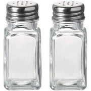 Dependable Industries Inc. Essentials Salt and Pepper Shaker Set (Clear Glass) USA SELLER Restaurant Quality