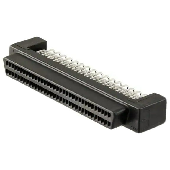 3-5174682-7 Connector D-Type 68 Position 2.54mm RA Thru Hole Plug Kinked Pin :RoHS