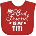 thumbnail image 3 of Inktastic My Best Friend is My Titi with Hearts Boys or Girls Baby Bib, 3 of 4