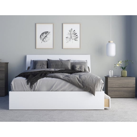 Nexera 3-Piece Bedroom Set With Bed Frame, Headboard & Nightstand, Queen