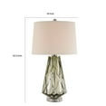 thumbnail image 5 of 31 Inch Accent Table Lamp with White Drum Shade, Rippled Gray Glass Base, 5 of 5