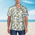 thumbnail image 2 of Balery Funny Chicken Camisas hawaianas de manga corta para hombre, camisas playeras de corte holgado, camisas de vacaciones con botones,Small, 2 of 7