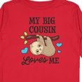 thumbnail image 4 of Inktastic My Big Cousin Loves Me with Sloth and Hearts Boys or Girls Long Sleeve Toddler T-Shirt, 4 of 5