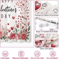 thumbnail image 7 of Happy Valentines Day Shower Curtain, Pink Red Floral Rose Love Hearts Shower Curtains Bathroom Bath Home Decor Waterproof Polyester Fabric Weighted with Hooks 72 W x72 H Inch, 7 of 7