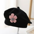 thumbnail image 3 of Ugoldhm Baby Girl Winter Knit Beret Hat - Cute Flower Decor French Beanie for 3 Months to 2 Years, 3 of 3