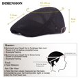 thumbnail image 4 of Minzimin Men Women's Beret Hat, Summer Mesh Breathable Newsboy Cap Adjustable Cabbie Hat with Buckle, 4 of 8