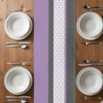 thumbnail image 6 of Purple Morocco Table Runner - 90 Inch Long, Kitchen Dining Table Runner Dresser Scarves, Boho Stitching Pattern Stripes Grey Farmhouse Decor for Coffee Tables Wedding Party Banquet, 6 of 8