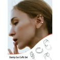 thumbnail image 3 of FaithHeart 4 Pcs Helix Ear Cuff Set for Women Non Pierced 925 Sterling Silver Earrings Dainty Criss Cross Double Lines Adjustable Minimalist Ear Clips Jewelry Gift for Mom Mothers Day, 3 of 10