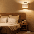 thumbnail image 5 of SUNMORY Arc Floor Lamp, Modern Corner Standing Lamp with Unique Hanging Douoble Drum Lampshade for Living Room, Bedroom, Study Room, 5 of 9