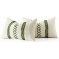 thumbnail image 7 of Lanola Set of 2 Sage Green Boho Decorative Pillow Covers 18x18 Inch Farmhouse Rustic Couch Throw Pillows Modern Summer Cotton Cushion Covers Retro Cute Macrame Woven Spring Decor for Bed Sofa Chair, 7 of 7