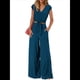 thumbnail image 2 of Conjuntos de Dos Piezas de Verano para Mujer 2025, Top Corto con Cinturón, Mangas y Cuello en V, Pantalones Anchos, Chándal Informal. Verde Oscuro L, 2 of 9