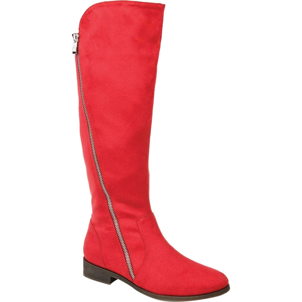 red suit with brown shoes