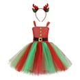 thumbnail image 1 of WEAIXIMIUNG Robes d'Été pour Enfants Filles Robe de Concours Robe de Fête de Noël 6-7 Ans, 1 of 8