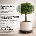 thumbnail image 6 of 23.5" Rolling Plant Caddy with Wheels, Heavy Duty Plant Pot Stand with Casters & Locking Wheel, Indoor Outdoor Planter Base for Pots, Round Plant Tray, Terracotta, 6 of 9