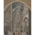 thumbnail image 2 of Jacob van der Heyden 15x18 Black Ornate Wood Framed Double Matted Museum Art Print Titled - Interior of Strasbourg Cathedral (ca. 1625-30), 2 of 5