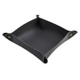 thumbnail image 1 of Chendee Leather Tray Foldable Table Catchall Storage Box Jewelry Key Coin Top Organizer,Dark Grey, 1 of 7