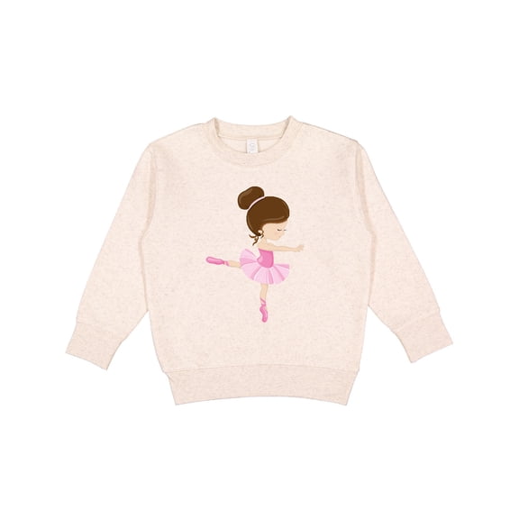 Inktastic Ballerina, Ballet Girl, Ballet Dance, Brown Hair Toddler Sweatshirt