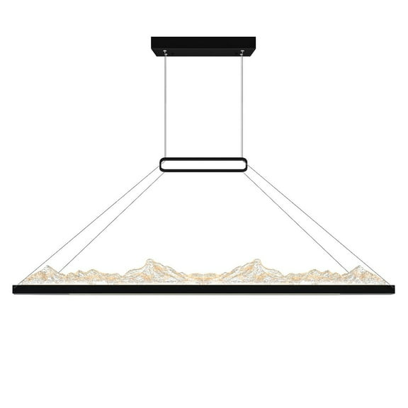Himalayas Integrated LED Black Chandelier