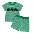 thumbnail image 2 of LYHaoo Baby Boys Girls Short Sleeve Shorts Outfits Set Casual Summer Clothes For Toddlers 3 Months To 3 Years Old Playwear Boys School Outfit Sets Sizes (6-12 Months), 2 of 4