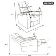 thumbnail image 2 of Recliner With Hidden Arm Storage and LED Light Strip, Cup Holder, Tray Table,and Cell Phone Holder - Grey, 2 of 6