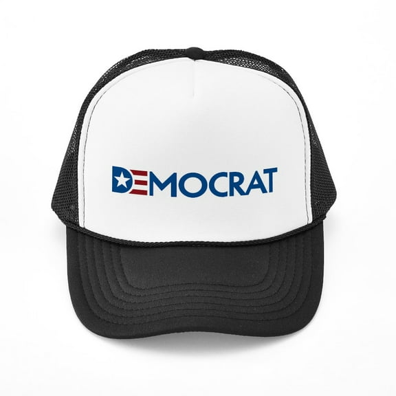 CafePress - Democrat - Trucker Hat - Polyester Foam Front and Nylon Mesh Weave Back