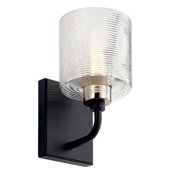 55105BK Kichler Lighting Harvan - 1 Light Wall Sconce In Vintage Industrial Style-9.5 Inches Tall and 5 Inches Wide-Black Finish