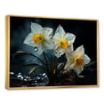 thumbnail image 2 of Designart "Sunrise'S Dew-Kissed Daffodils I" Daffodils Floater Framed Canvas Art Print, 2 of 5