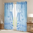thumbnail image 2 of Manfei Letter Monogrammed Initial M Girl Blackout Curtains Set of 2 (52x84 Each),Kawaii Bow Butterfly Window Curtains,Bling Crystal Blue Glitter Curtains and Drapes,Lightweight Room Decor, 2 of 6