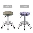 thumbnail image 3 of Purple Wine Element Pattern Round Bar Stool Seat Covers, Elastic Round Chair Cover Stool Seat Slipcover Bar Stool Cushions Round Pad for 12-14 inch, 3 of 5