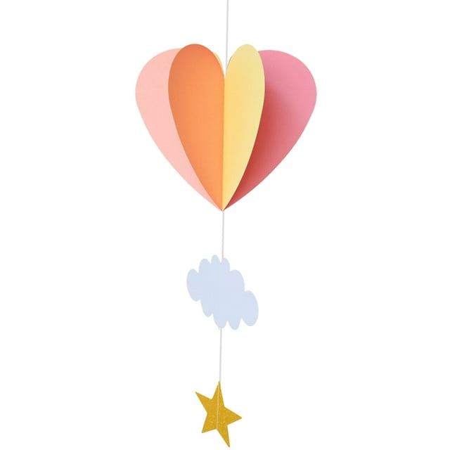 tredstone Guirlande de Ballons à air Chaud en Papier Drapeau à Fleurs+55cm 21 Pouces