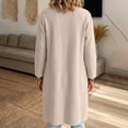 thumbnail image 2 of Bixock Women's Casual Coats Windproof Lapel Collar Long Sleeve Solid Color with Pockets Warm Fall Winter Outerwear Commute Outdoor Daily Wear, 2 of 5