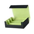 thumbnail image 3 of Caja de baraja de cartas coleccionables, organizador de tarjetas de juego, portatarjetas portátil, estuche para tarjetas de colección, tarjetas de Negro Verde claro, 3 of 8