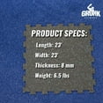 thumbnail image 2 of Gronk Fitness 8MM Interlocking Rubber Flooring | 6 Pack | 22 Square Feet | Blue Jay, 2 of 8