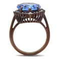 thumbnail image 3 of TK1564LC - IP Coffee light Stainless Steel Ring with Top Grade Crystal  in Light Sapphire Size 5, 3 of 4