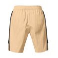 thumbnail image 4 of DDAPJ pyju Mens Trendy Athletic Shorts Side Zipper Casual Sweat Shorts Lightweight Drawstring Twill Summer Short Pants with Pockets Khaki L, 4 of 9