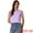 Purple, variant on Women's Polka Dots Mesh Peter Pan Collar Blouses XXXL Navy Blue